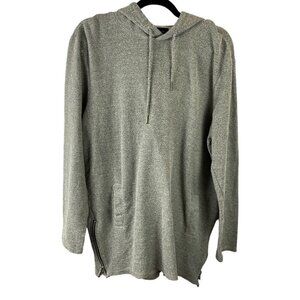 Pacsun Cotton Blend Lounge Comfy Side Zipper Long Sleeve Hoodie Large Grey